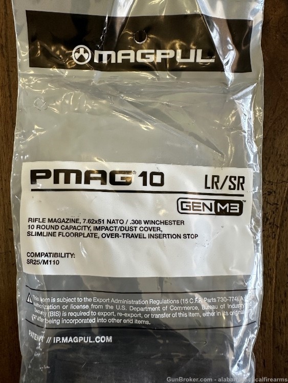 Magpul PMAG 10 GEN M3 LR/SR 7.62x51mm 10 Round Mafazine MAG290-BLK-img-2