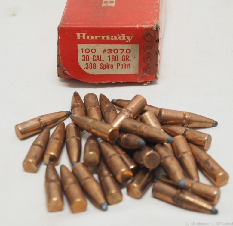 Hornady #3070 30 cal .308 180 gr Spire Point *4 boxes of 100-img-1
