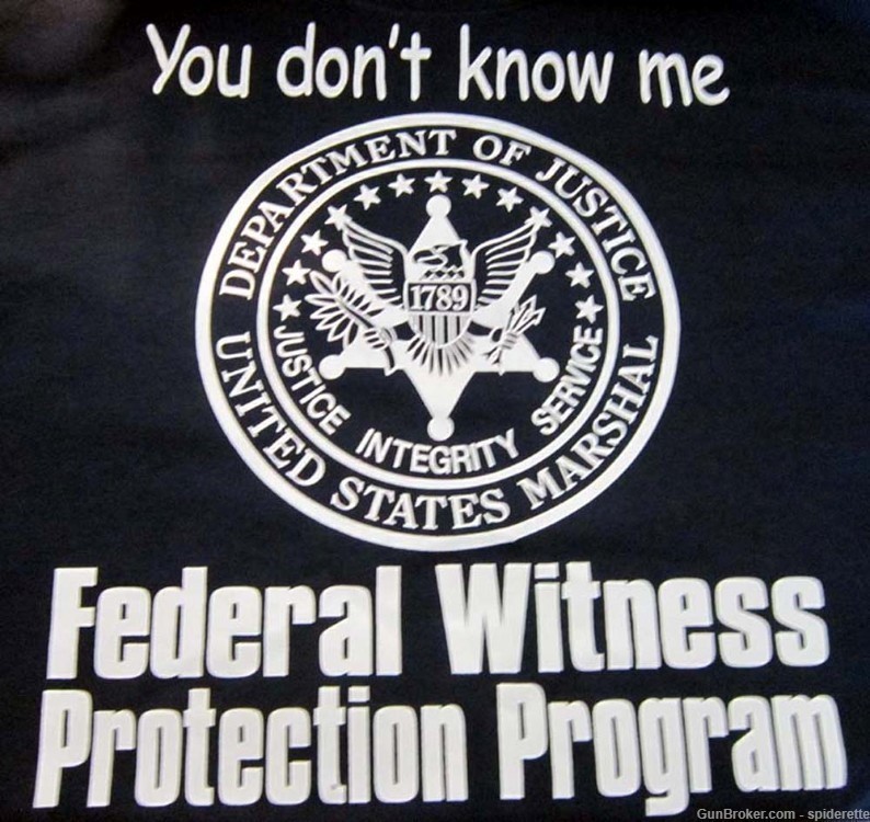 Federal Witness Protection Program. Navy/Grey/White in L-3XL size choices-img-1
