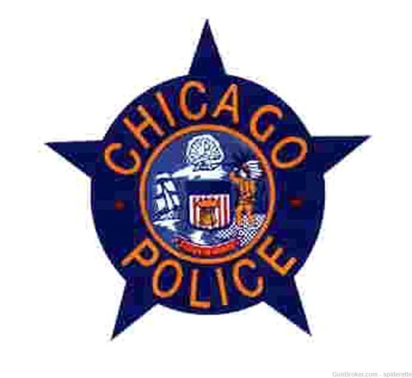 T-shirt Chicago Police color star left chest,  Navy,Gray or white, L-XXL-img-0