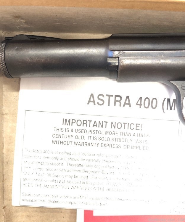 Astra 400 Model 1921 9mm Largo 6"BBL -img-4