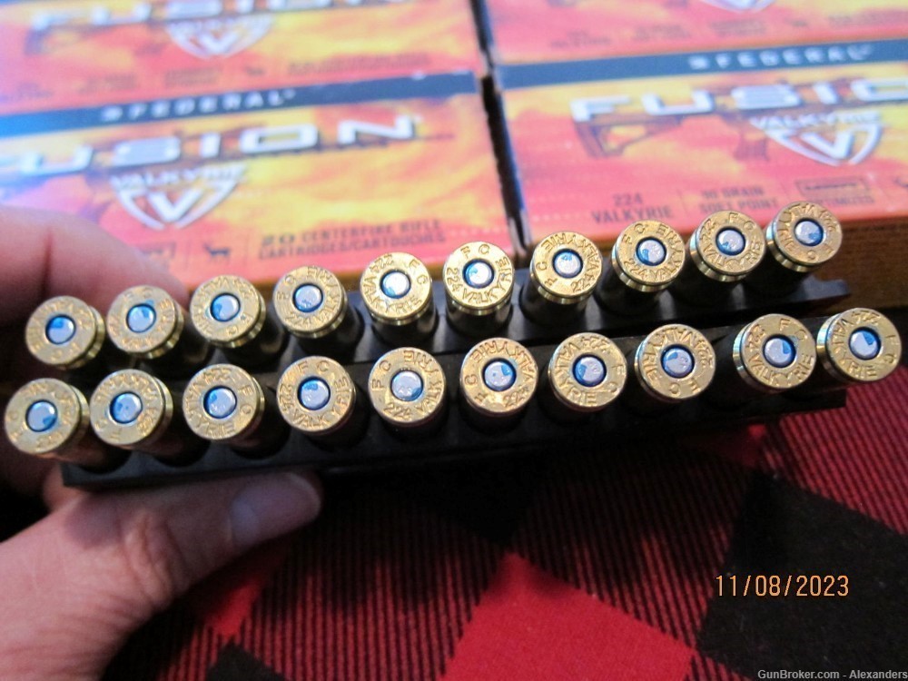 Federal Fusion 224 Valkyrie 90 Grain Soft Point 140 Rounds-img-3
