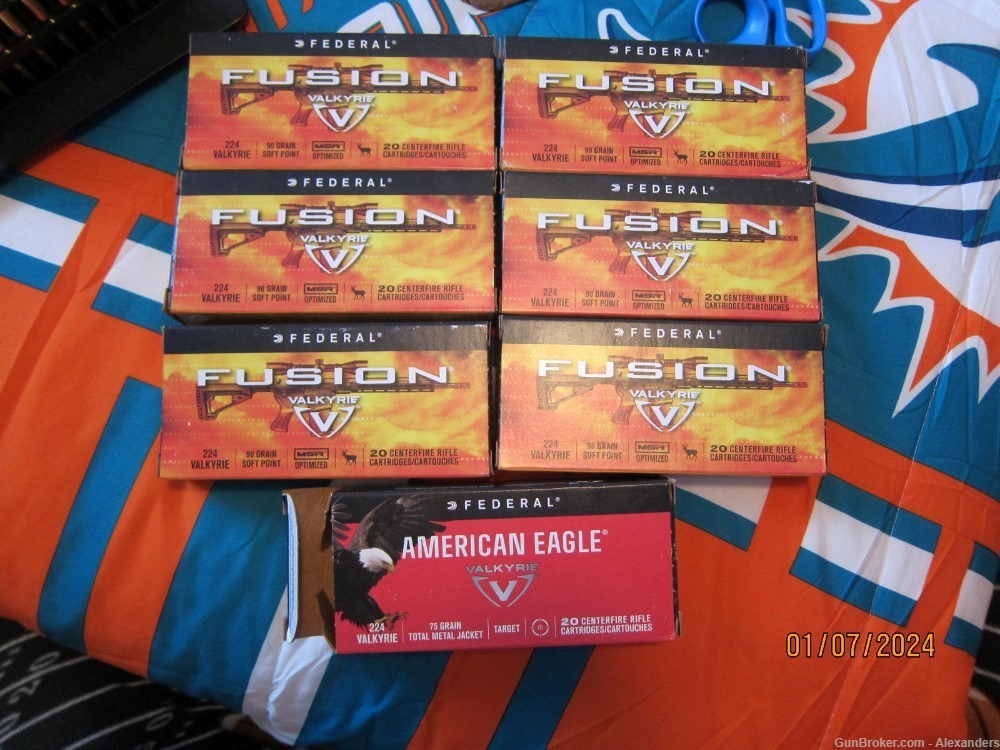 Federal Fusion 224 Valkyrie 90 Grain Soft Point 140 Rounds-img-0