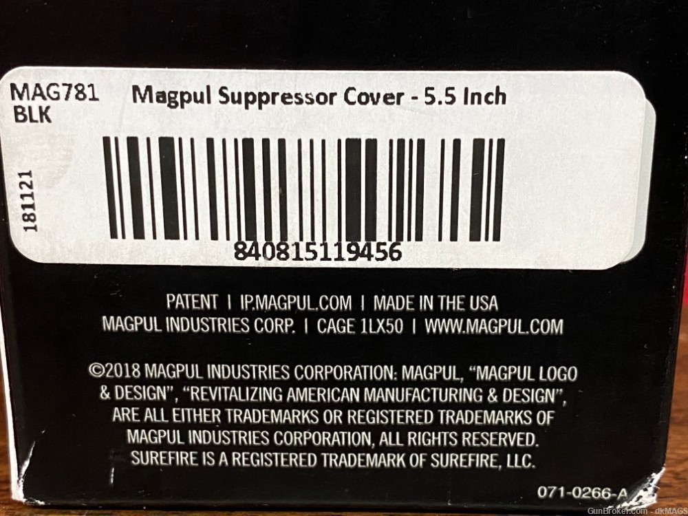 Magpul Suppressor Cover 5.5" for Surefire Socom556-RC2 and 1.5" Suppressors-img-4