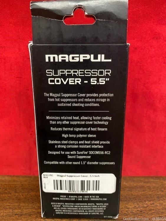 Magpul Suppressor Cover 5.5" for Surefire Socom556-RC2 and 1.5" Suppressors-img-2