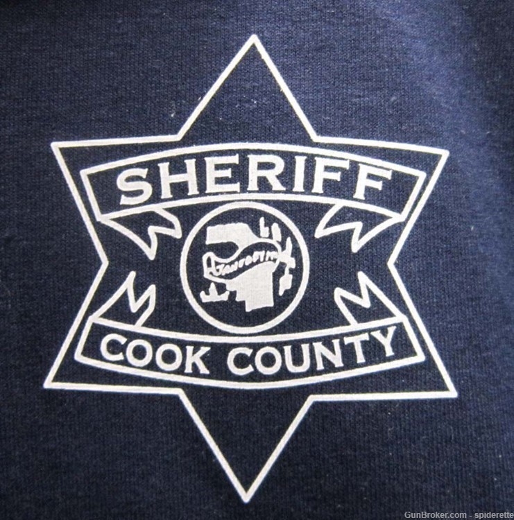 T-shirt Cook County Illinois Sheriff star on Navy, L to 3XL sizes-img-0