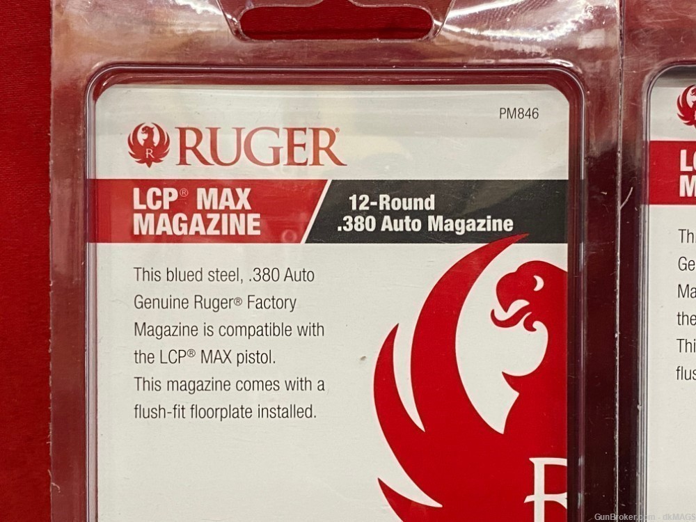 2 OEM Ruger LCP Max .380 12rd Magazines-img-9