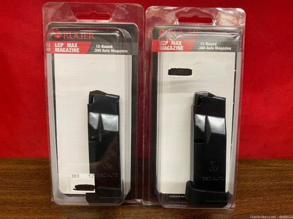 2 OEM Ruger LCP Max .380 12rd Magazines-img-0