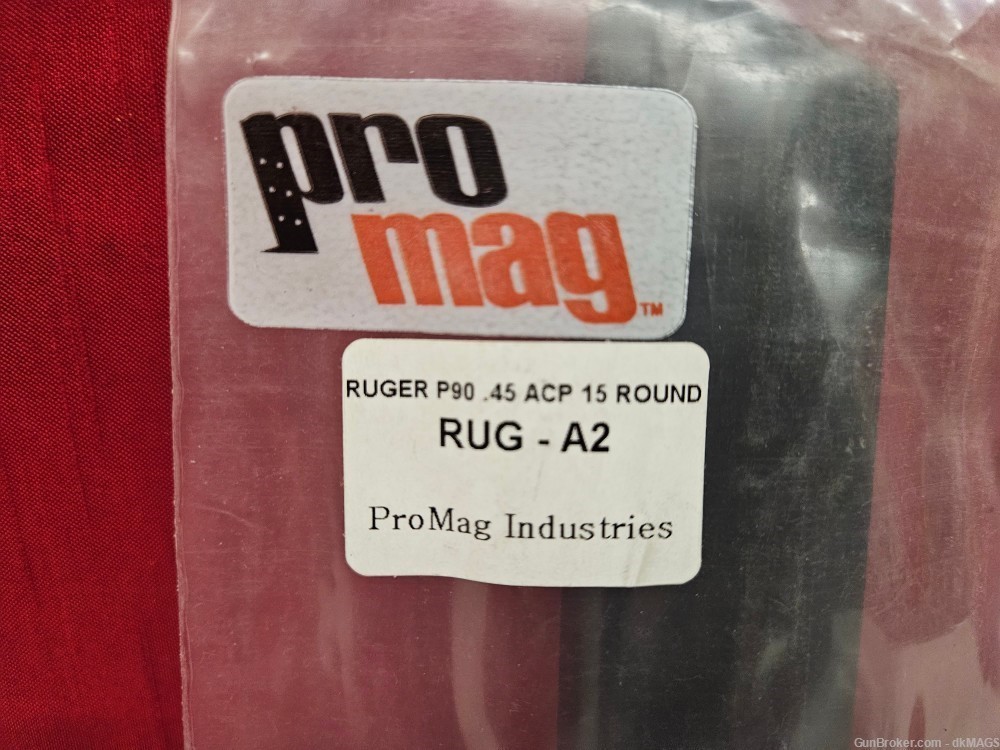 2 ProMag Magazines for Ruger P90 .45 15 Rounds RUG-A2-img-1