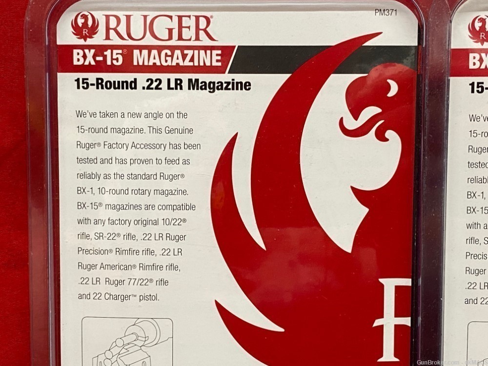 2 Ruger BX-15 .22LR 15rd Magazines-img-5