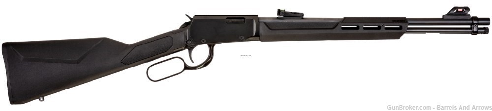 Rossi RL22W201SY Rio Bravo Lever Action Rifle, 22 WMR, 20" Bbl, Black, Synt-img-0