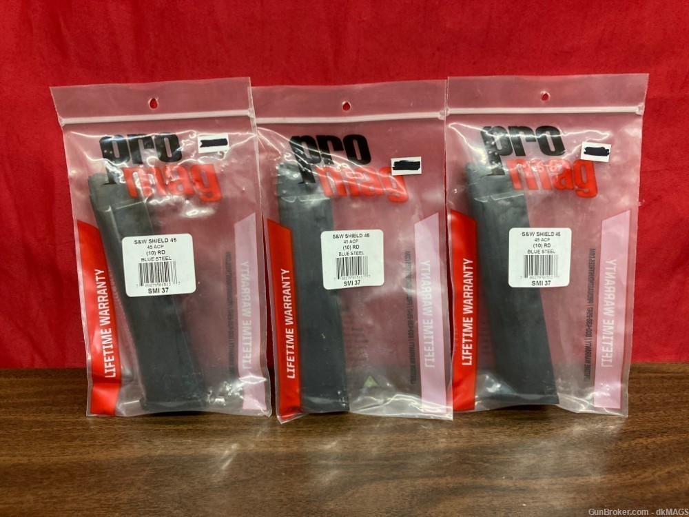 3 Promag S&W Shield 45 10rd .45acp Extended Magazines-img-0