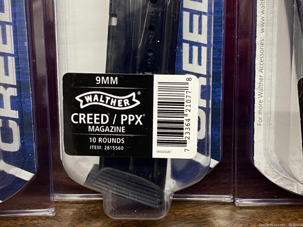 3 Walther Creed / PPX 9mm 10rd Magazines -img-2