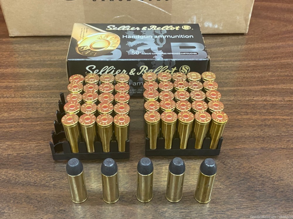 600 Rounds of Sellier & Bellot .45 Colt 250gr LFN Revolver Ammunition-img-3