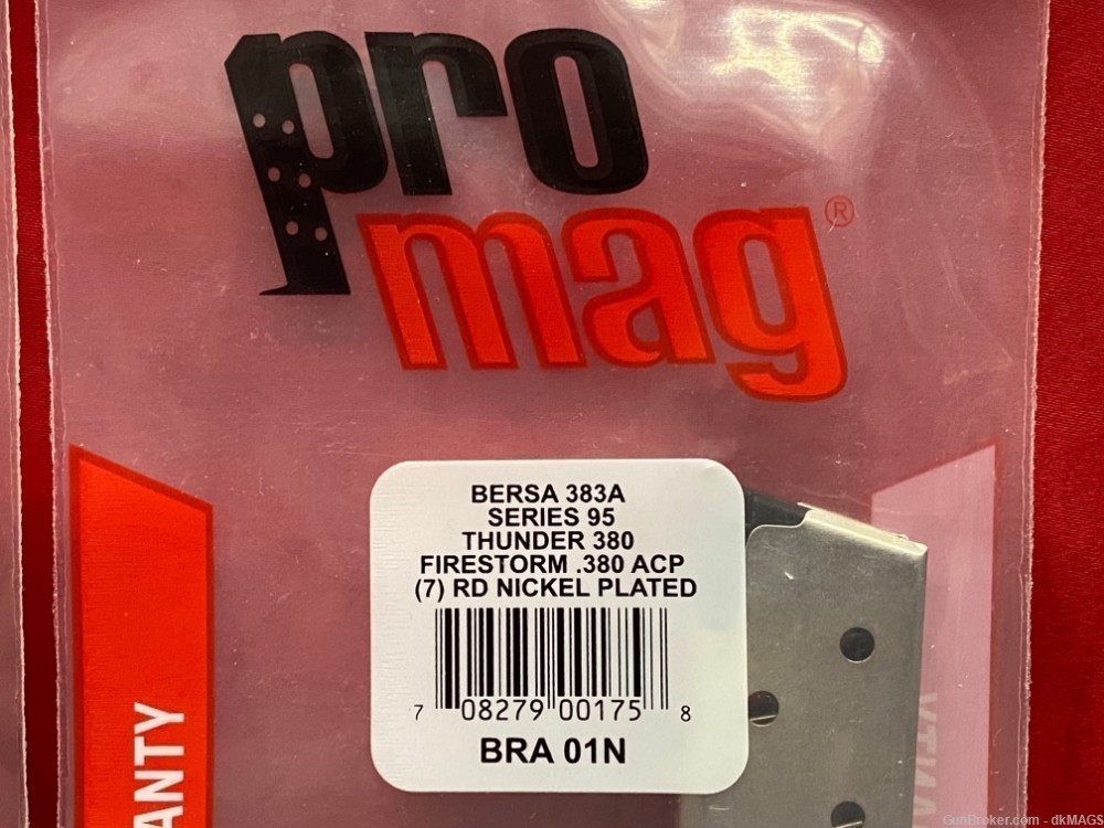 2 Pro-Mag Bersa 383A Series 95 Thunder 380 Firestorm .380acp 7rd Magazines -img-1