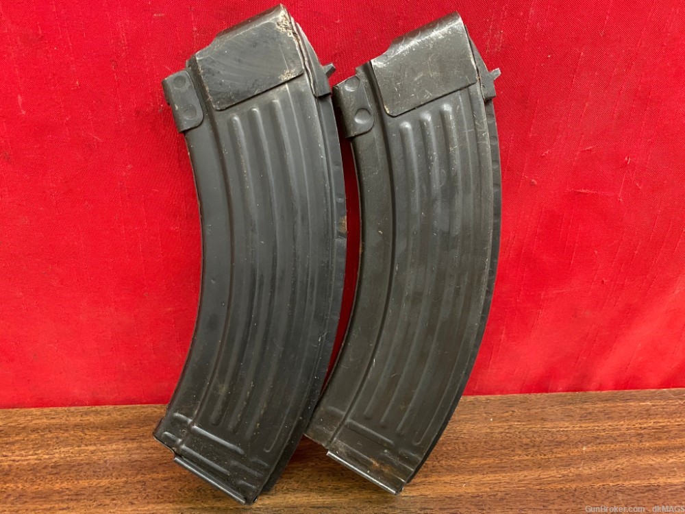 2 AK-47 7.62x39 30rd Magazines V and F marked w Magazine Ambi-Latch-img-3