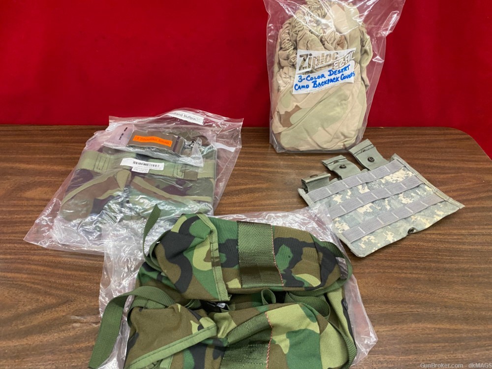 2 Desert Camo Backpack Covers 2 Woodland Buttpacks 1-3 mag pouch -img-2