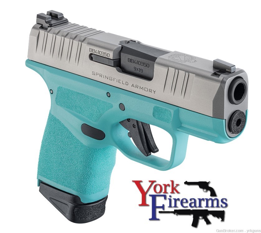 Springfield Hellcat 9mm Robins Egg Blue Stainless Handgun NEW HC9319REBS-img-1