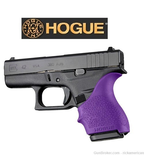 Hogue GLOCK 42, 43: HandALL Beavertail Grip Sleeve - Purple New! # 18206-img-0