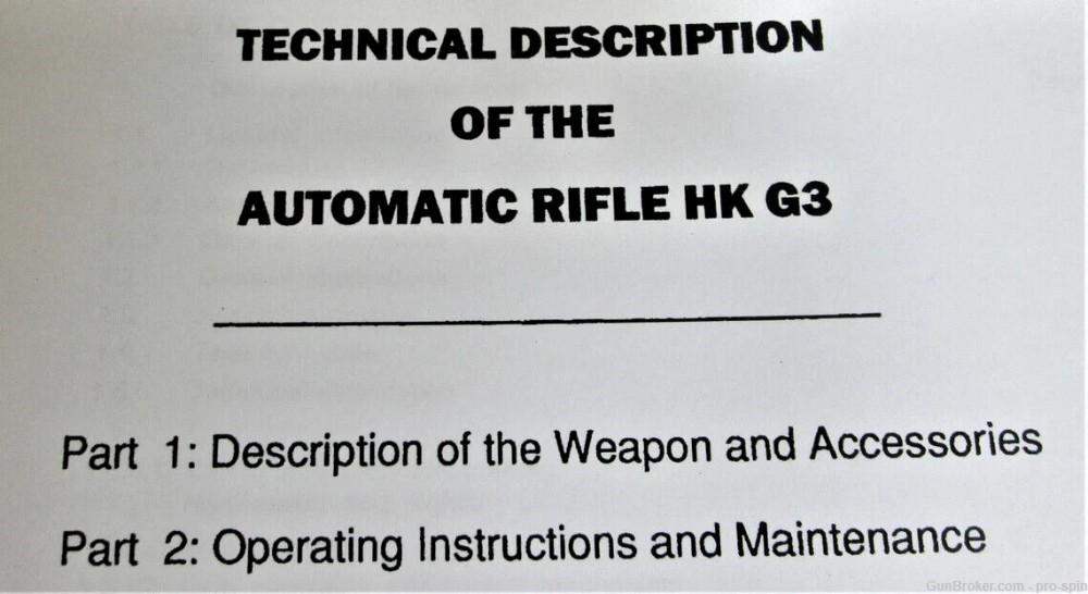 5 NEW Copies of Automatic Rifle HK G3 Caliber 7.62 mm x 51 NATO Manual -img-6