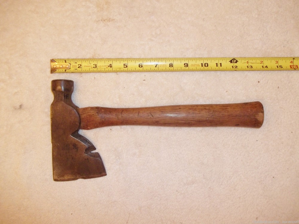 PAIR of Vintage Hand Axe Hatchets 14" Handles  Hunt Camp Prep Survival-img-1