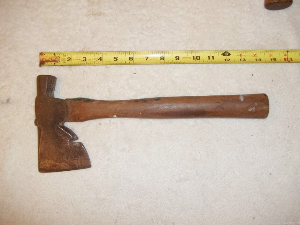 PAIR of Vintage Hand Axe Hatchets 14" Handles  Hunt Camp Prep Survival-img-6