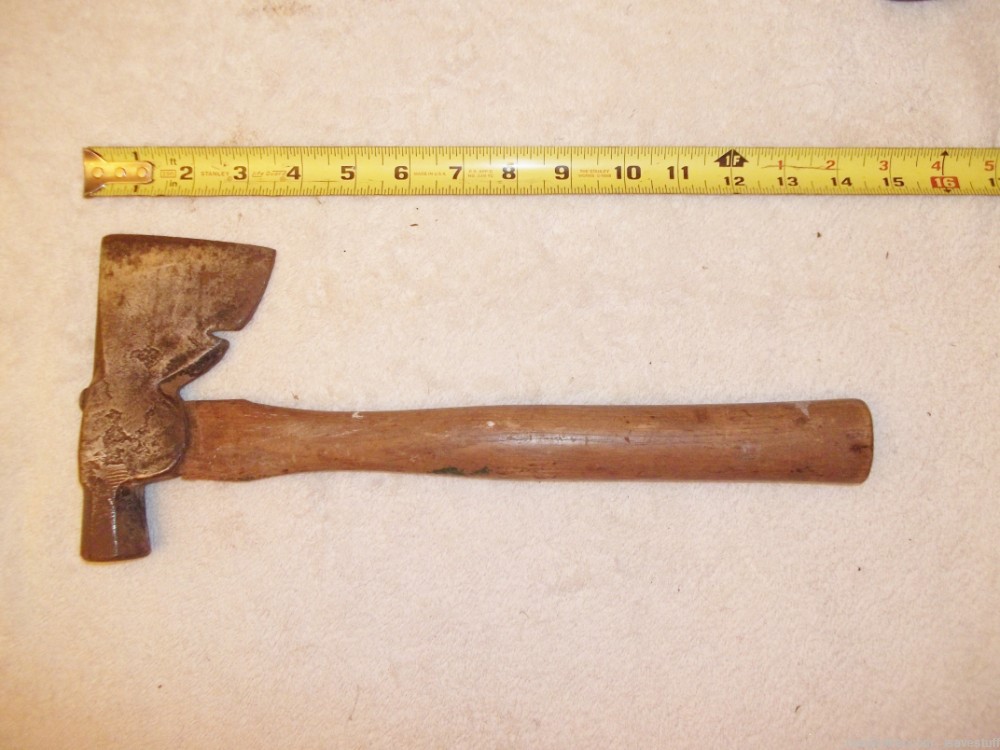 PAIR of Vintage Hand Axe Hatchets 14" Handles  Hunt Camp Prep Survival-img-7