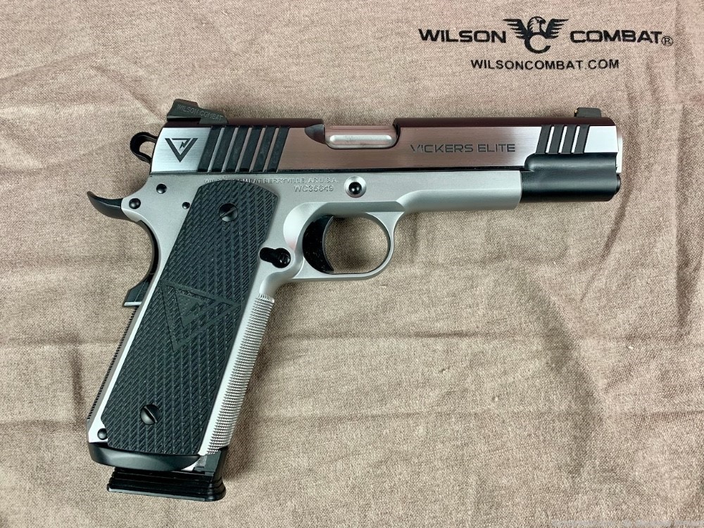 Wilson Combat Vickers Elite Full Size 1911 Stainless Two Tone .45 ACP - NEW-img-2
