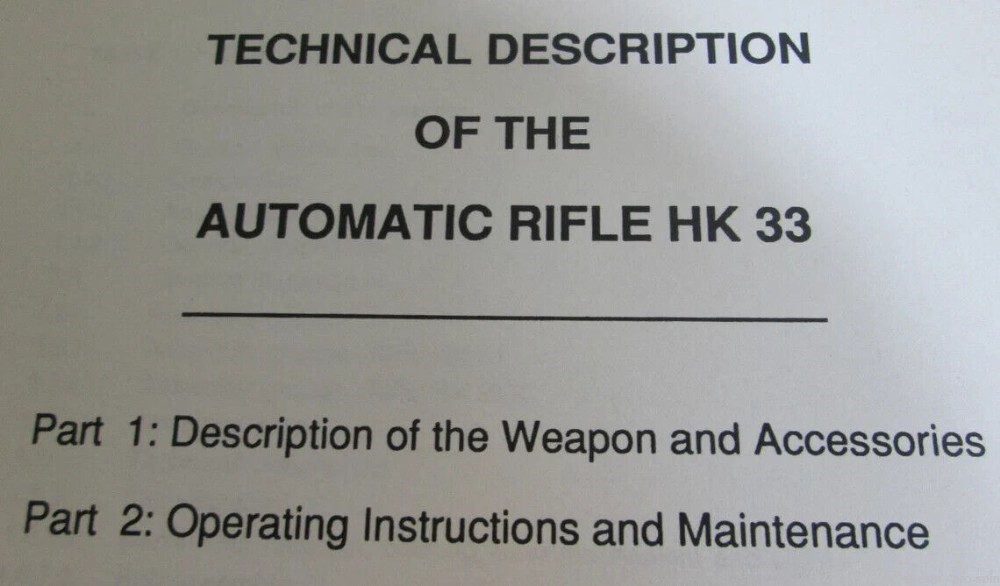5 Copies Automatic Rifle HK 33 Caliber 5.56 mm x 45 NATO by Heckler & Koch-img-2