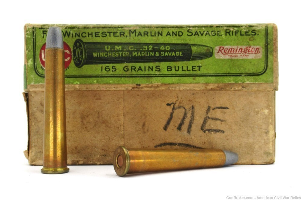 Vintage .32-40 Ammunition, Full/Correct Box of Remington/UMC-img-0