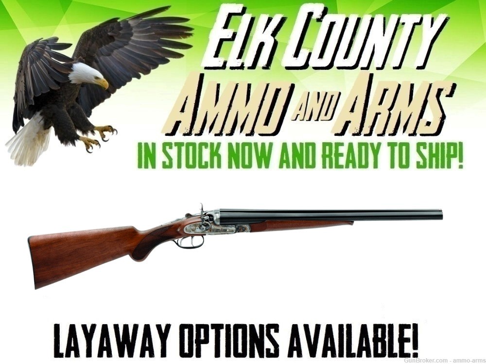 Taylor's & Co. Wyatt Earp 12 GA Shotgun SxS 20" Blued CH Walnut 210113-img-0