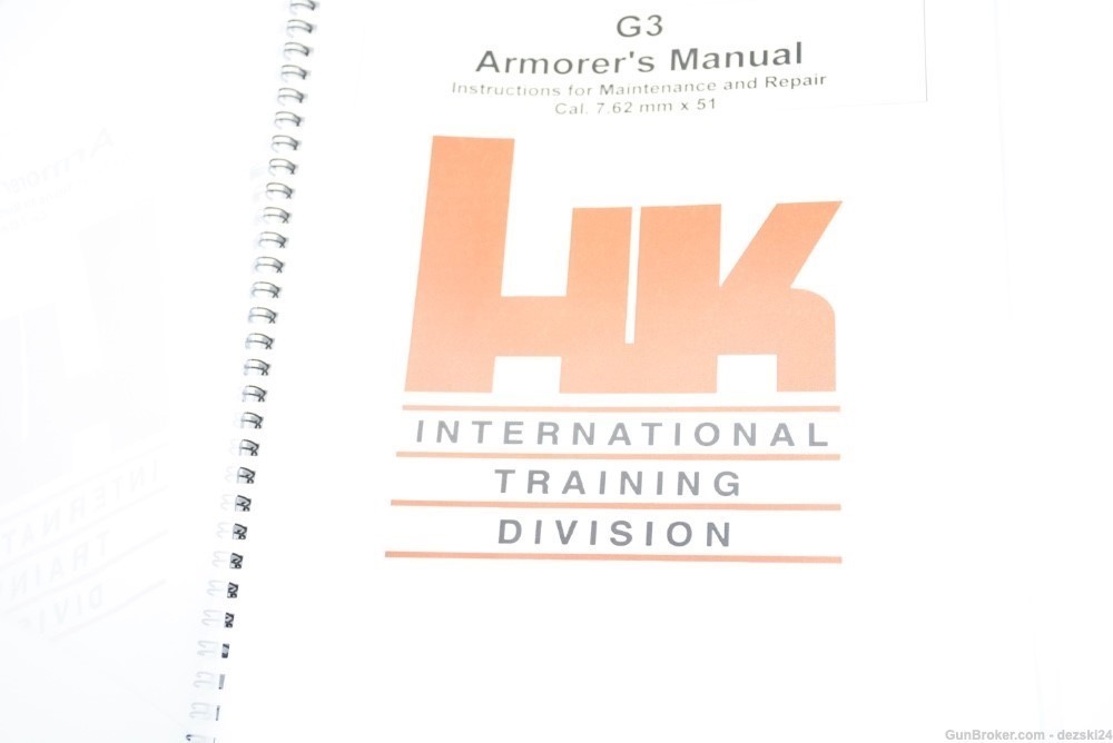 HECKLER & KOCH HK G3 ARMORERS MANUAL/INSTRUCTION BOOKLET LARGE BOOK REPRINT-img-5