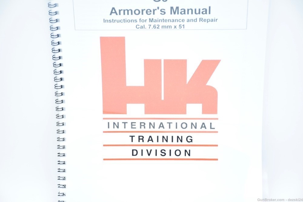 HECKLER & KOCH HK G3 ARMORERS MANUAL/INSTRUCTION BOOKLET LARGE BOOK REPRINT-img-2