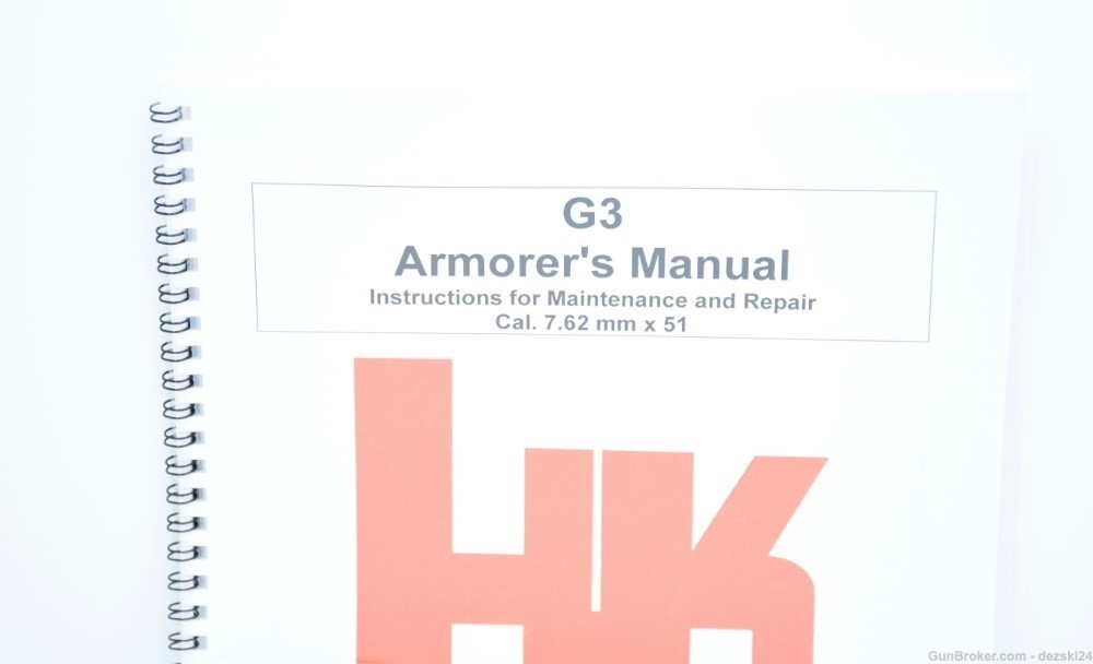 HECKLER & KOCH HK G3 ARMORERS MANUAL/INSTRUCTION BOOKLET LARGE BOOK REPRINT-img-3