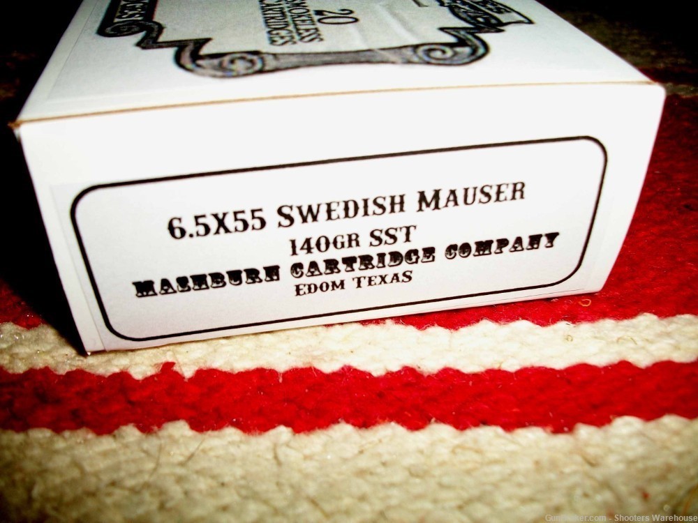6.5X55 Swedish Mauser 140gr SST  Mashburn Cartridge Company 20rds-img-1