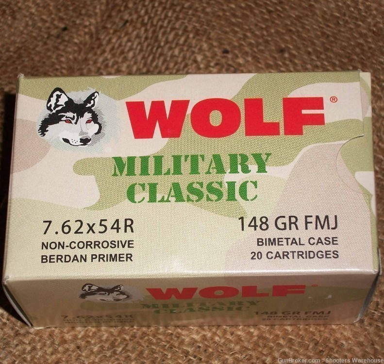 7.62X54R Russian Wolf 148gr FMJ 20rds-img-0