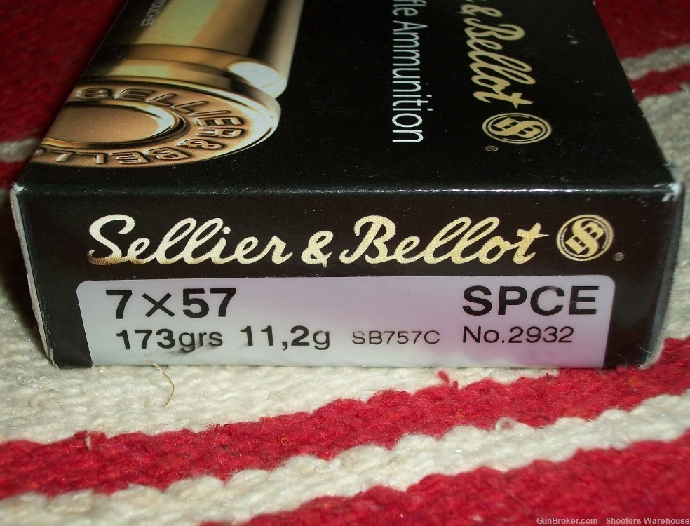 7X57 7mm Mauser 173gr SPSP Sellier & Bellot 20rds-img-1