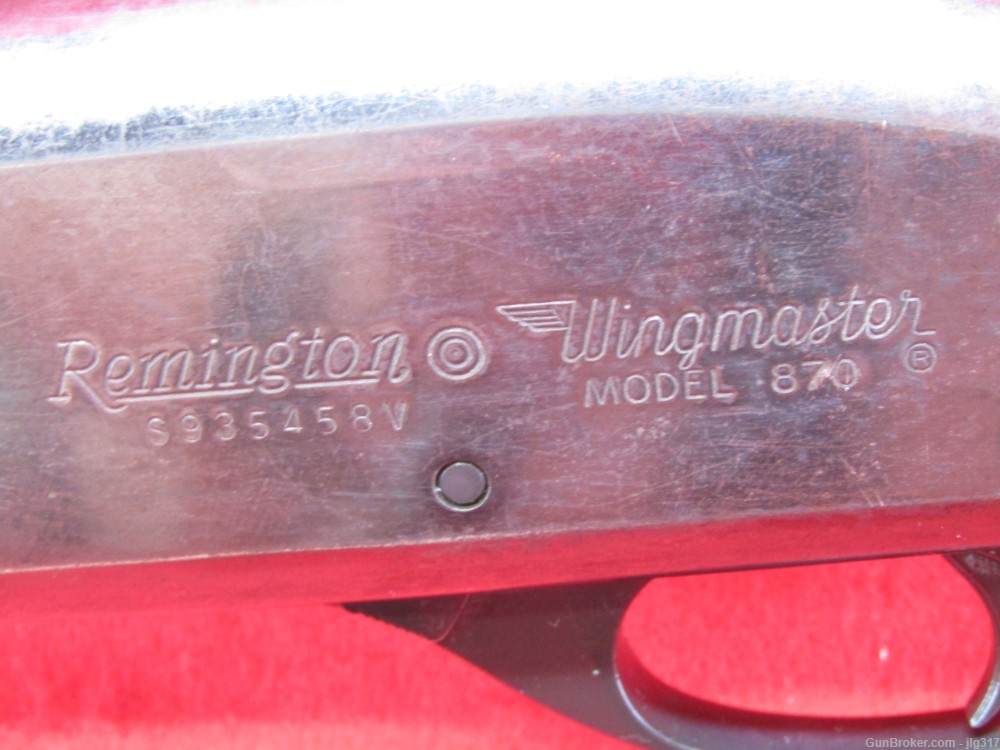 Remington 870 Wingmaster 12 Ga Pump Action Shotgun Cylinder Bore Choke-img-15