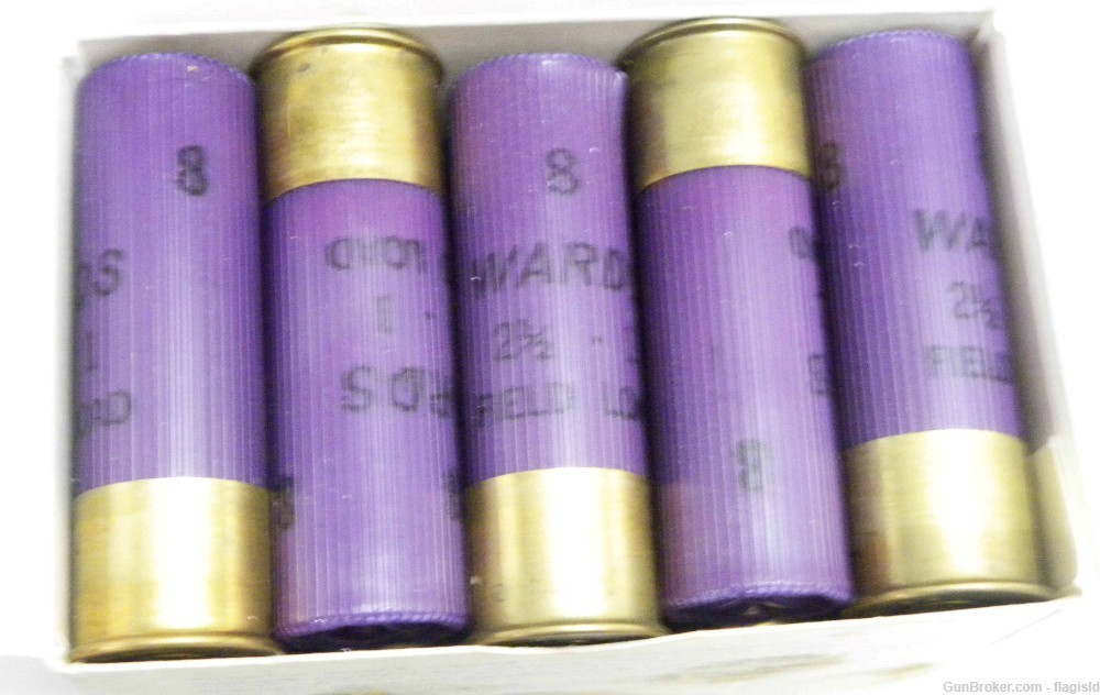 Full Vintage 25 Rd Box of Wards 16 Ga Field Loads 1 Oz #8 Lead Shot-img-2
