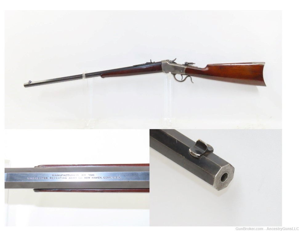 c1892 Antique WINCHESTER 1885 LOW WALL .25 Rimfire SINGLE SHOT C&R Rifle-img-0