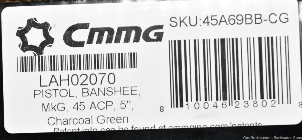  FACTORY NEW CMMG BANSHEE MKG 45 ACP 5" CHARCOAL GREEN PISTOL -img-5