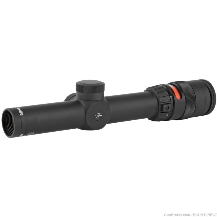 Trijicon AccuPoint Red Triangle Post 1-4X Rifle Scope 30mm - Black-img-0