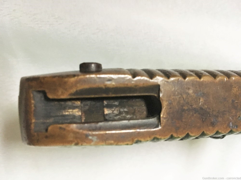 Bayonet, unmarked, Mississippi rifle type, with scabbard Civil War-img-12
