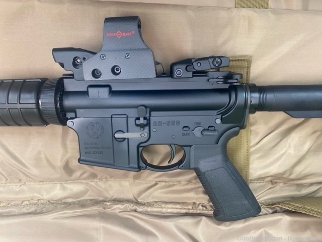 Ruger AR556 5.56MM Rifle with Soft Case, 3 Mags, Sight Accs. -img-4