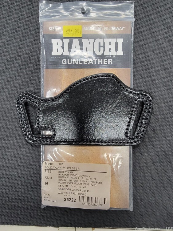 Bianchi Model 101 Foldaway Holster Black -img-0