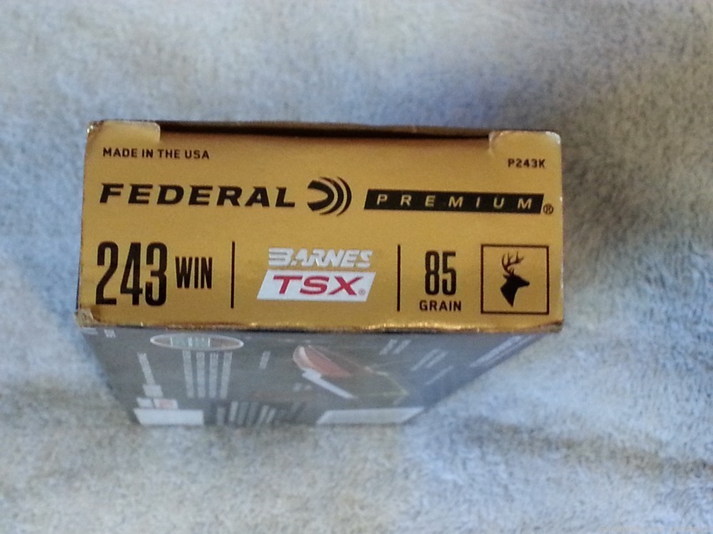 Federal Premium .243 85 Grain Barnes TSX Box of 20-img-0