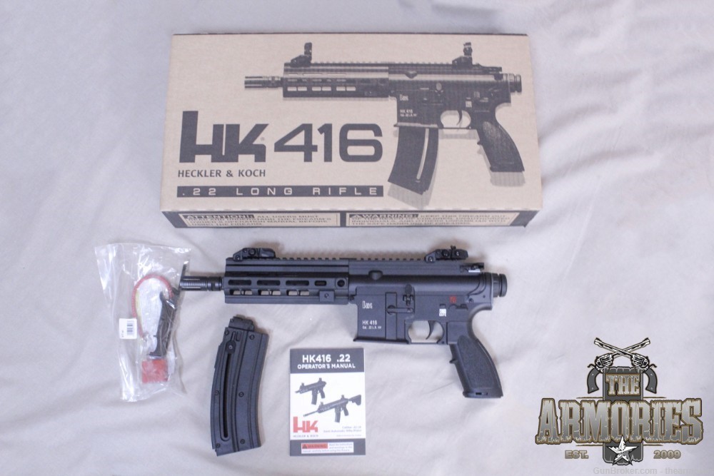 H&K 416 Pistol .22 LR 8.50" 20rd Black 81000403 NIB .-img-0