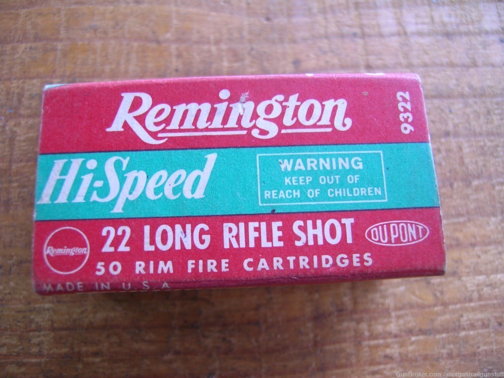 Vintage Remington Hi-Speed Box 50 RDS Ammo 22 Bird Shot-img-0