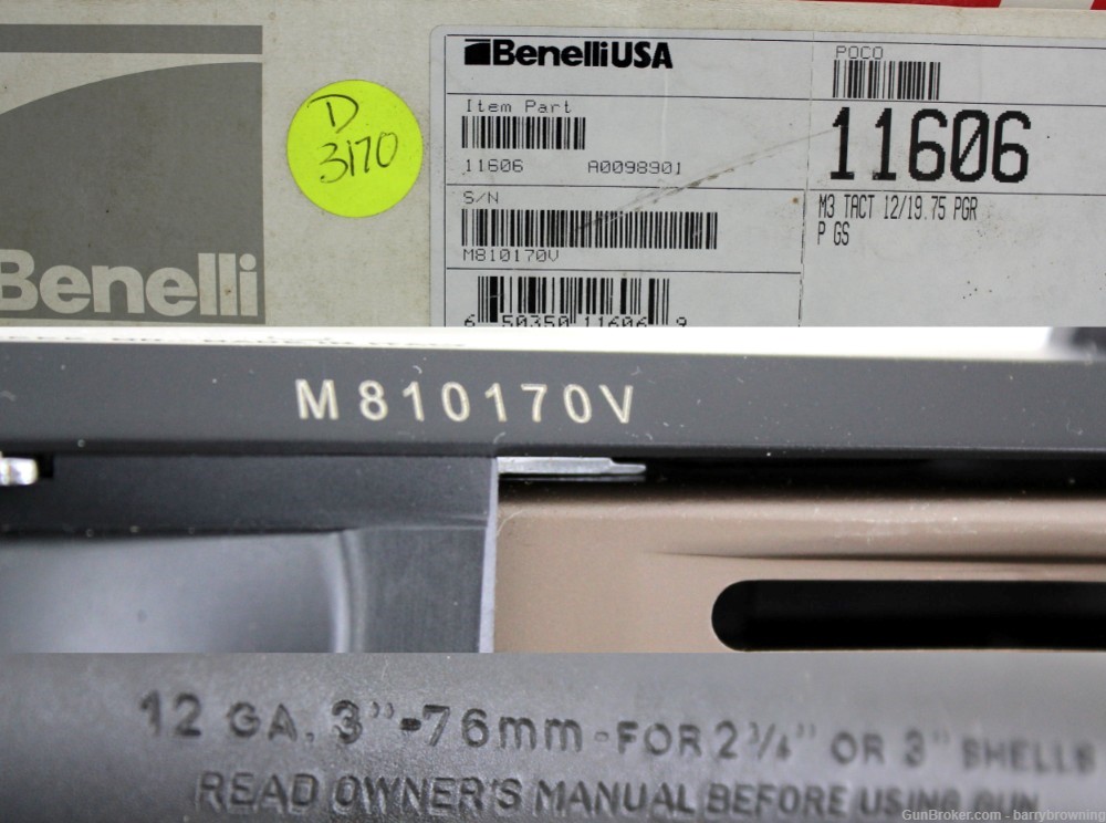  Benelli M3 super 90 12 gauge semi and pump action HK unfired in box-img-3