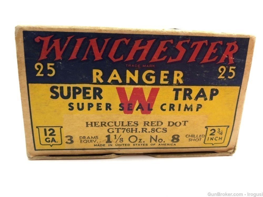 Winchester Ranger 12 Ga Super Trap Load Hercules Red Dot Box 11 Shells-img-4